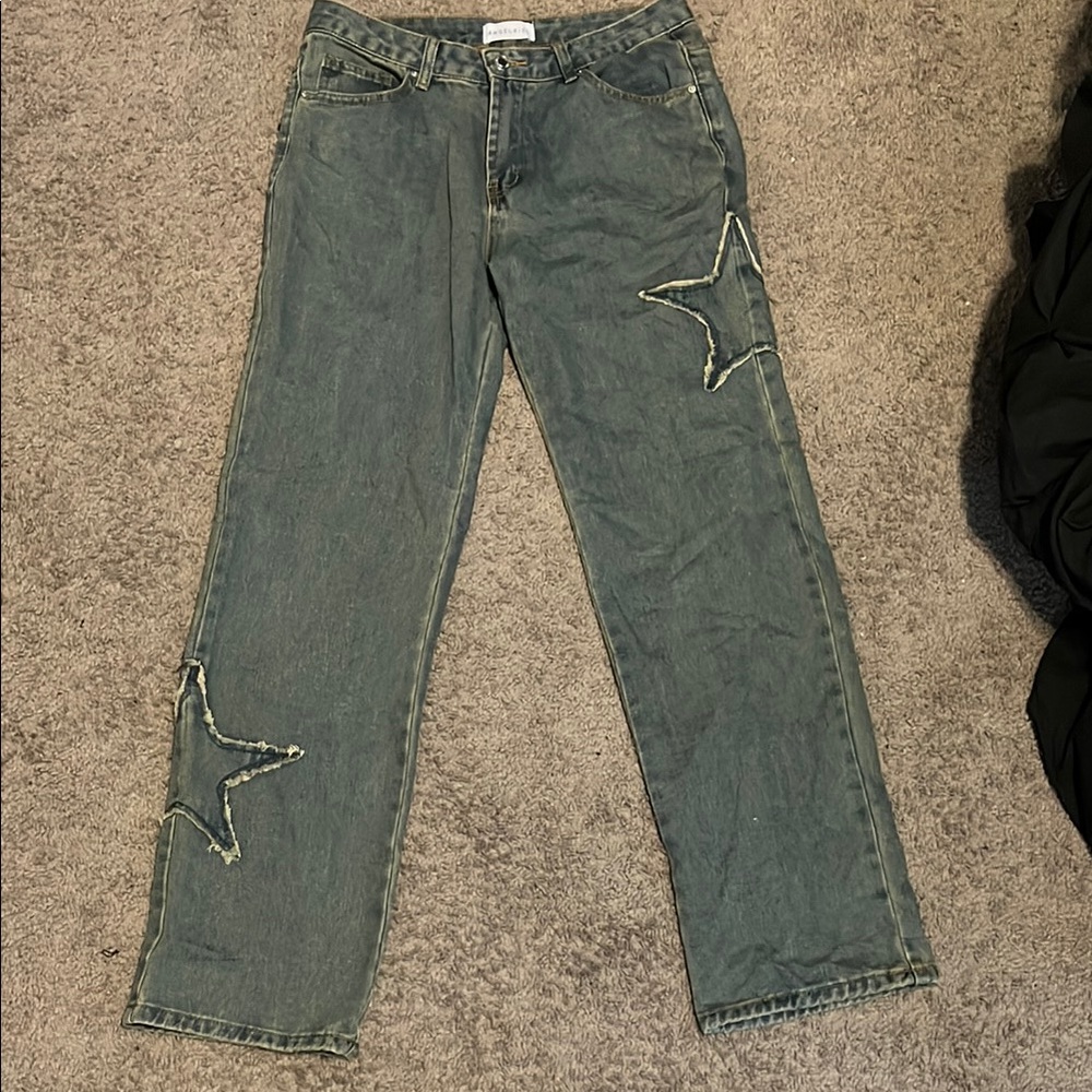 Women's Blue Star Embellished Jeans